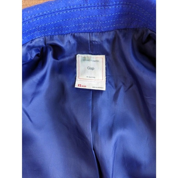 GAP Blogger Favorite Royal Purple Wool Moto Jacket Ultra Violet Purple XS - Picture 9 of 13